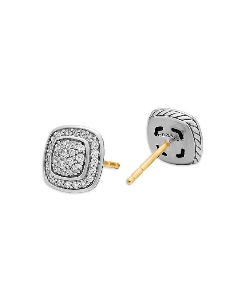 Petite Albion® Stud Earrings with Pavé Diamonds