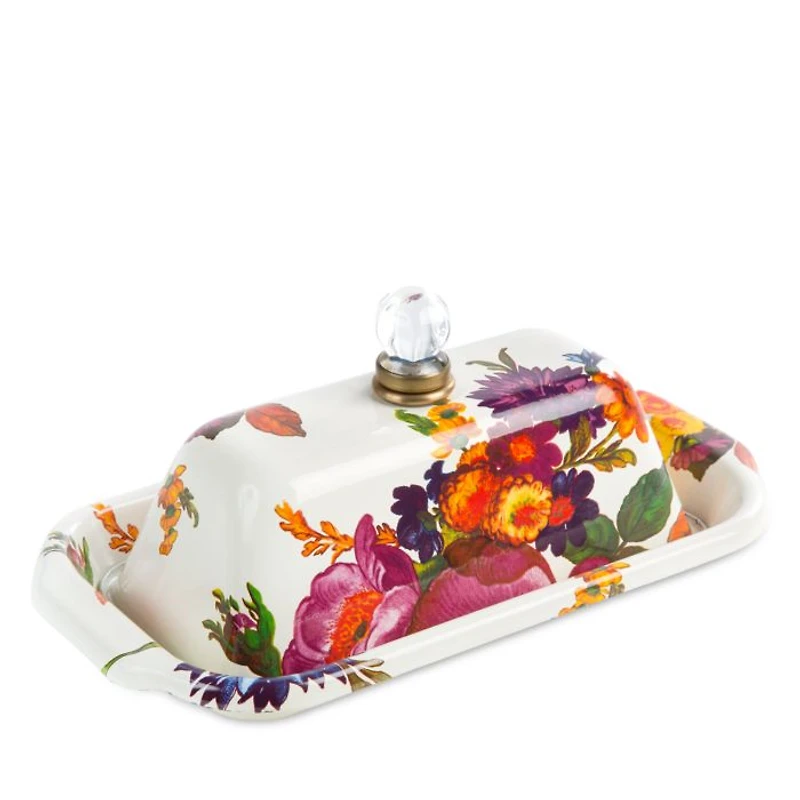 White Flower Market Butter Box