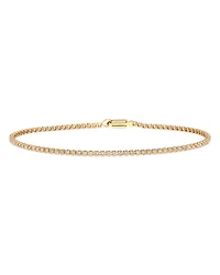 14K Yellow Gold Lightweight Diamond Tennis Bracelet, 0.95 tcw