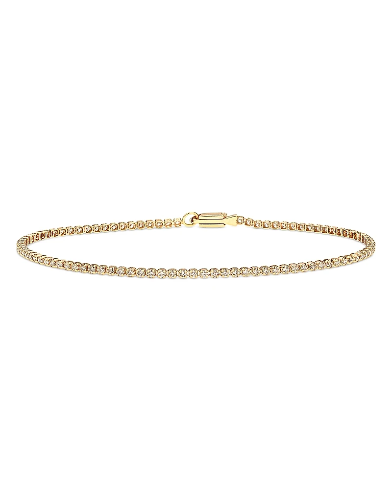 Adina Reyter 14K Yellow Gold Lightweight Diamond Tennis Bracelet, 0.95 tcw