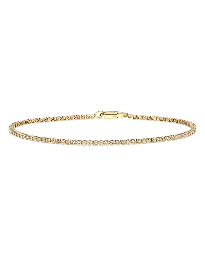 Adina Reyter 14K Yellow Gold Lightweight Diamond Tennis Bracelet, 0.95 tcw