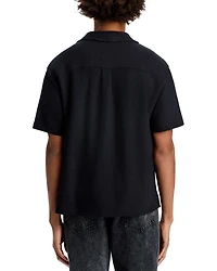 Men's Jacquard Short Sleeve Camp Shirt