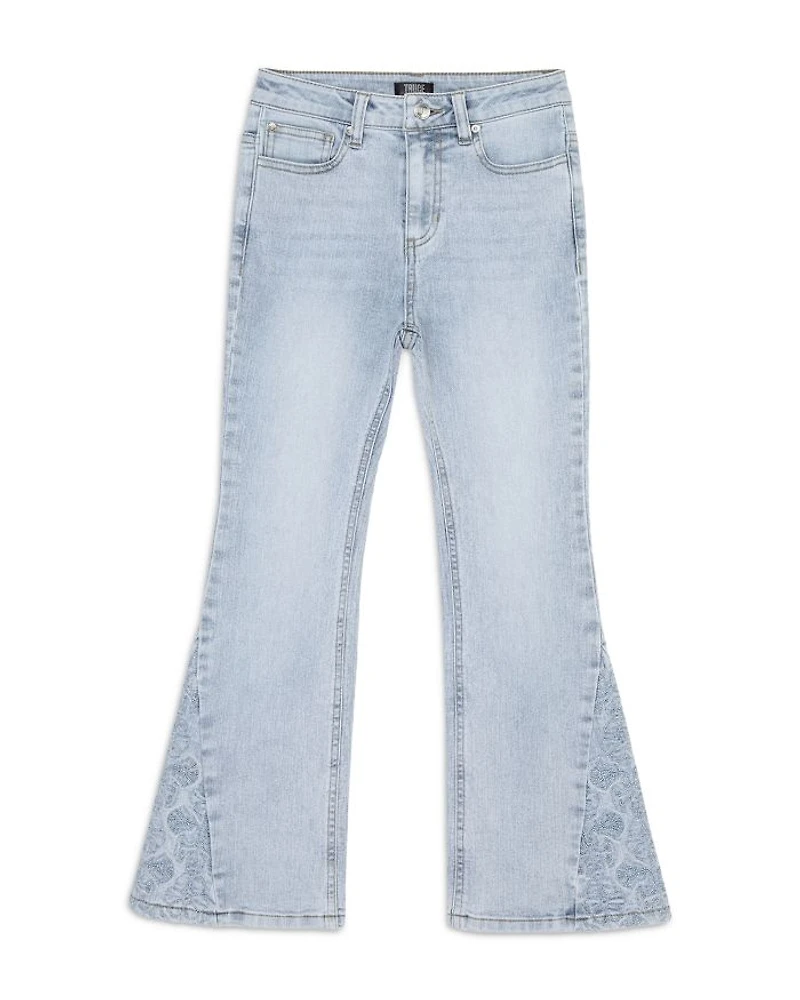 Girls' Floral Embroidered Flare Leg Jeans - Big Kid