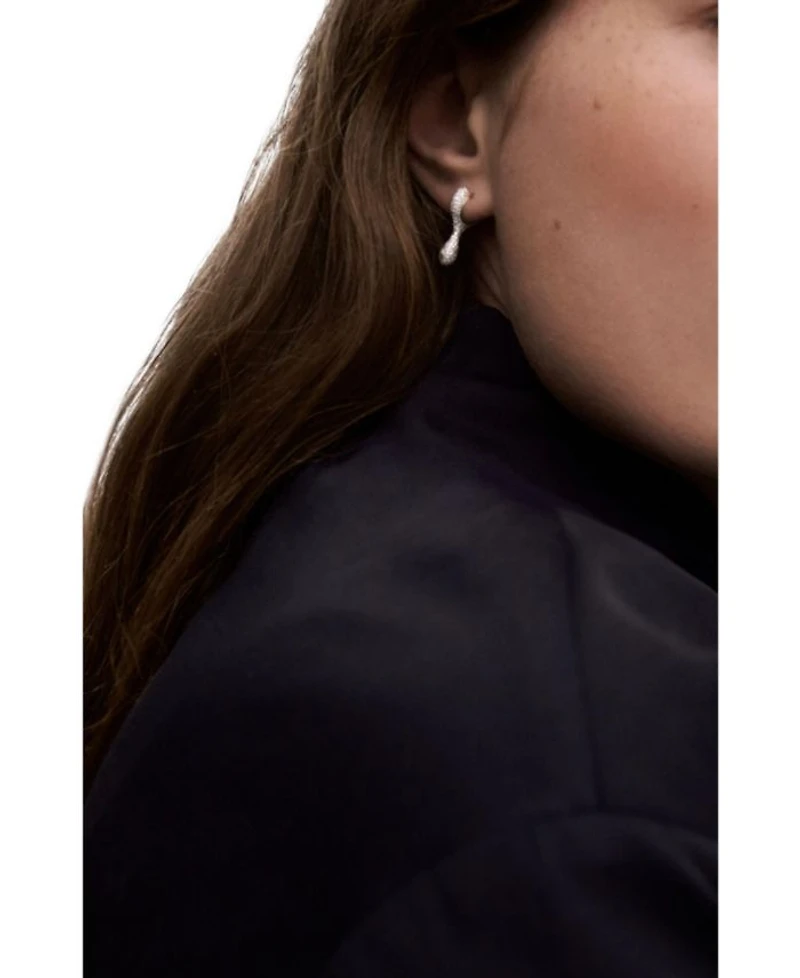 Women's Pave Ray Hoops