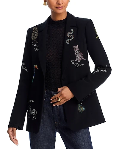 Cinq a Sept Karlie Jungle Studded Blazer