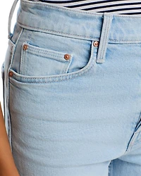Rider High Rise Denim Bermuda Shorts Cowabunga