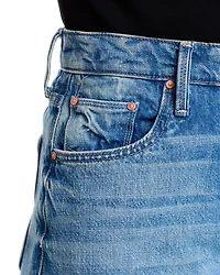 The Whole Fray Denim Culotte Shorts Wipeout