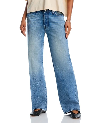 The Dodger High Rise Button Sneak Jeans Wipeout