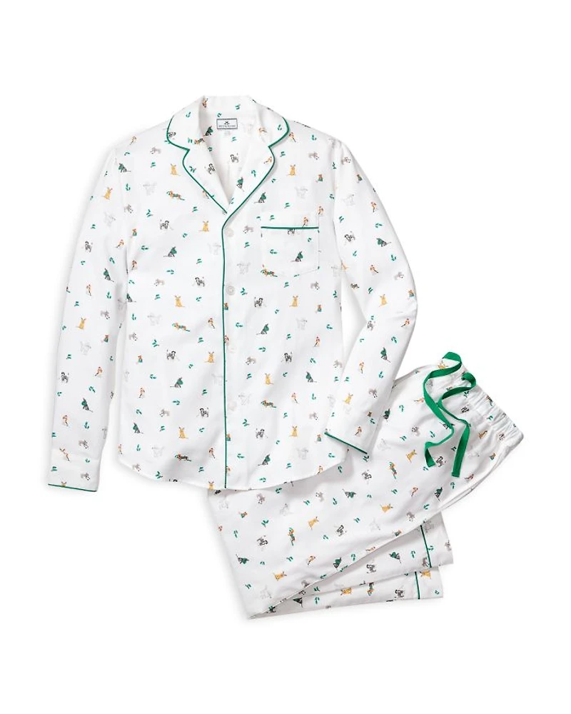 Jingle Paws Brushed Cotton Twill Printed Pajama Set