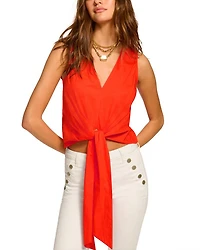 Svetlana Tie Front Top