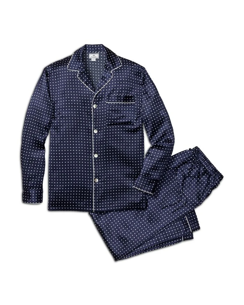 Silk Polka Dot Pajama Set