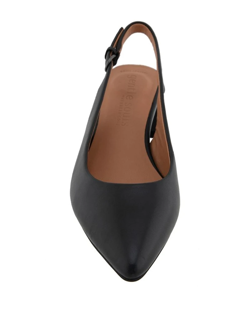 Women's Georgia Pointed Toe Slingback Block Heel Pumps
