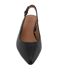 Women's Georgia Pointed Toe Slingback Block Heel Pumps