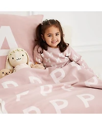 Unisex Ballet Pink Multi Letter Blanket - Baby, Little Kid