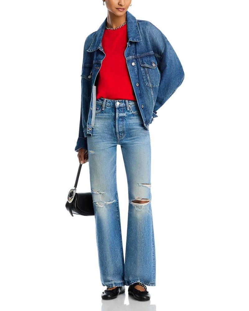 The Rambler Sneak High Rise Wide Straight Jeans Tcb