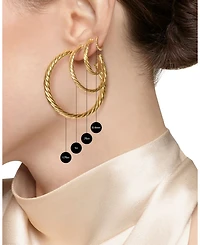 Cable Hoop Earrings