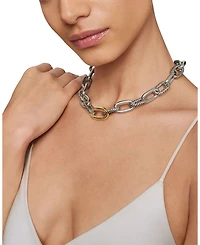 DY Madison® Chain Necklace Sterling Silver with 18K Yellow Gold, 13.5mm