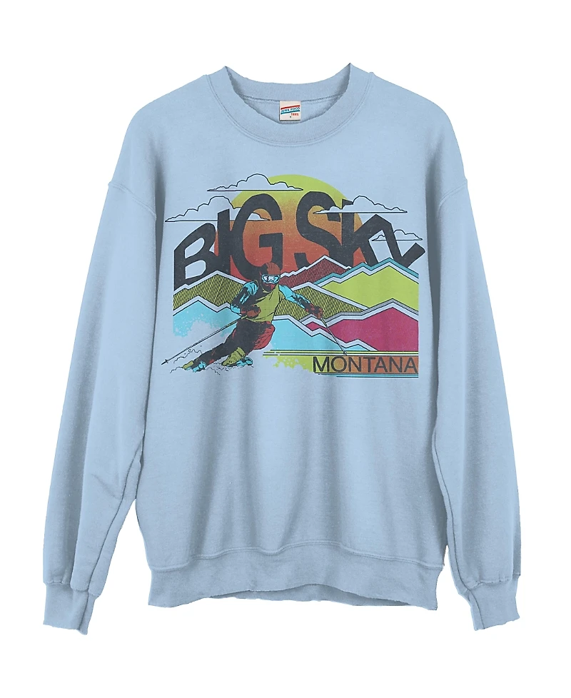 Junk Food Clothing Unisex Big Sky Montana Flea Market Fleece Sweatshirt