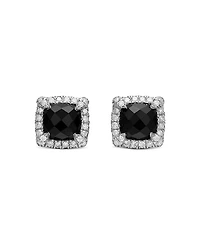 Sterling Silver Chateline Gemstones & Diamond Stud Earrings - Exclusive