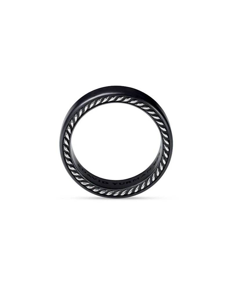 Men's Streamline® Band Ring Black Titanium, 6mm