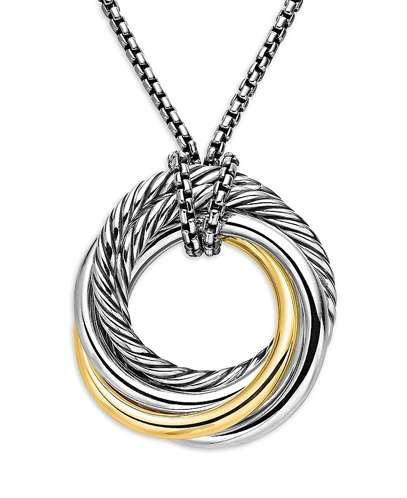 David Yurman Crossover Small Pendant Necklace with 14K Gold