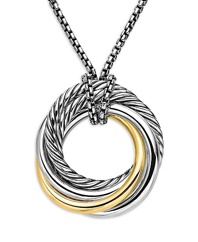 David Yurman Crossover Small Pendant Necklace with 14K Gold