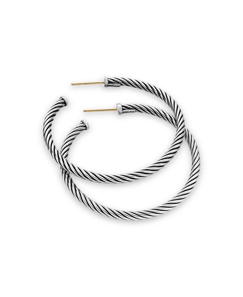 Cable Hoop Earrings