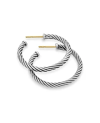 Cable Hoop Earrings
