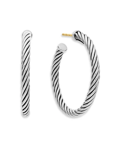 Cable Hoop Earrings