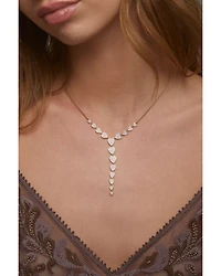 Real Love Pavé Heart Lariat Necklace in 18K Gold Plated, 16"-20"
