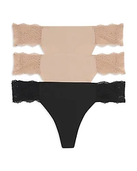 b. tempt'd by Wacoal bare Thongs, Set of 3