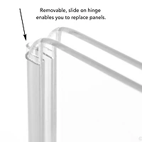 Clear Freestanding Pet Gate Zig Zag