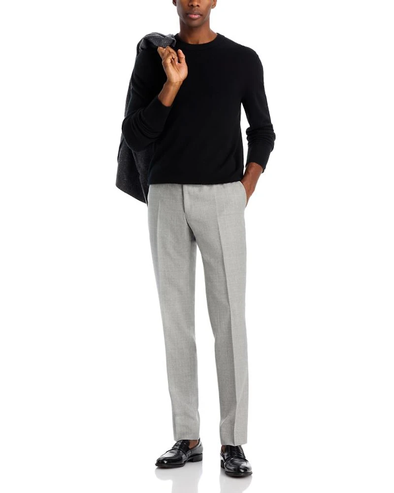 Capri Mélange Solid Slim Fit Dress Pants