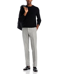 Capri Mélange Solid Slim Fit Dress Pants