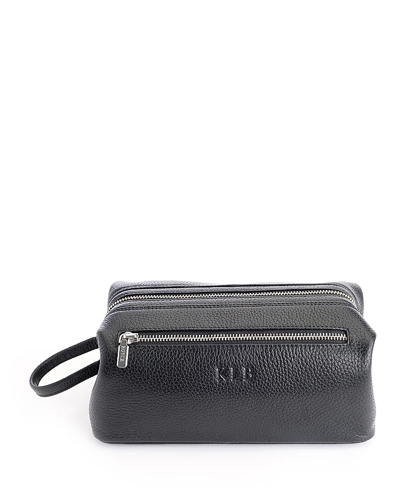 Royce New York Classic Leather Toiletry Bag