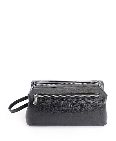Royce New York Classic Leather Toiletry Bag