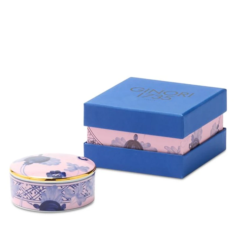 Oriente Italiano Azalea Round Box with Cover, Small
