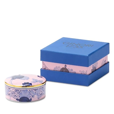 Oriente Italiano Azalea Round Box with Cover, Small