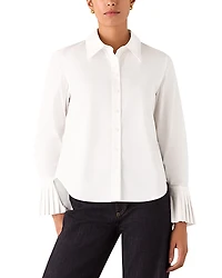 Whistles Marcy Pleated Cuff Shirt