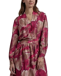 Misook Watercolor Print Blouse