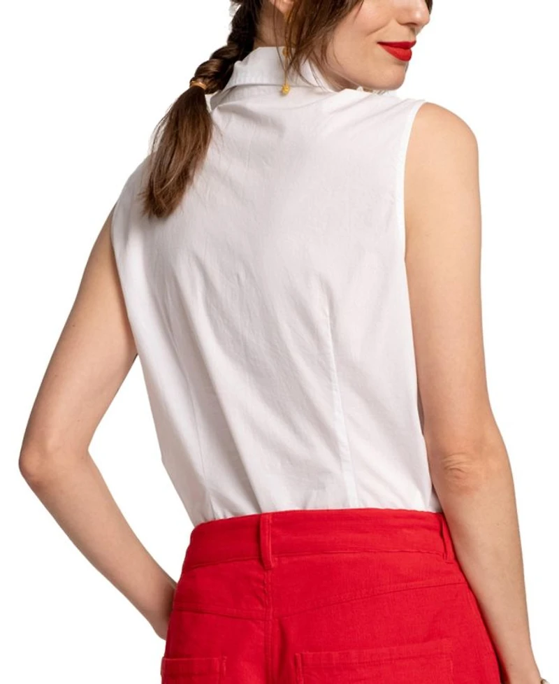 Lizzie Pointed Collar Shell Top