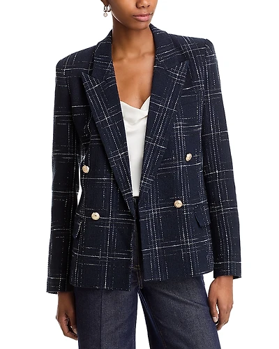 Generation Love Maverick Windowpane Tweed Blazer