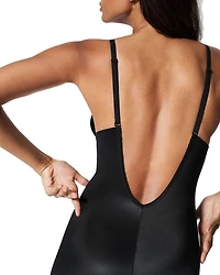 Suit Your Fancy Plunge Low-Back Mid-Thigh Bodysuit