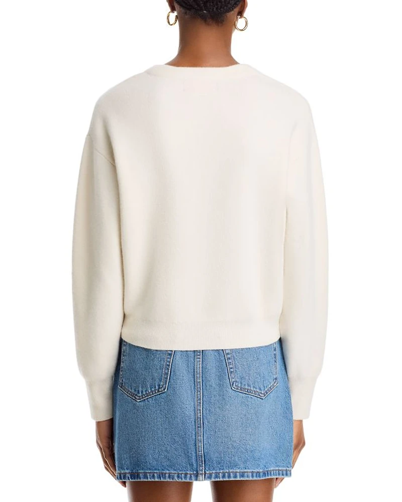Collegiate Cashmere V Neck Cardigan Sweater