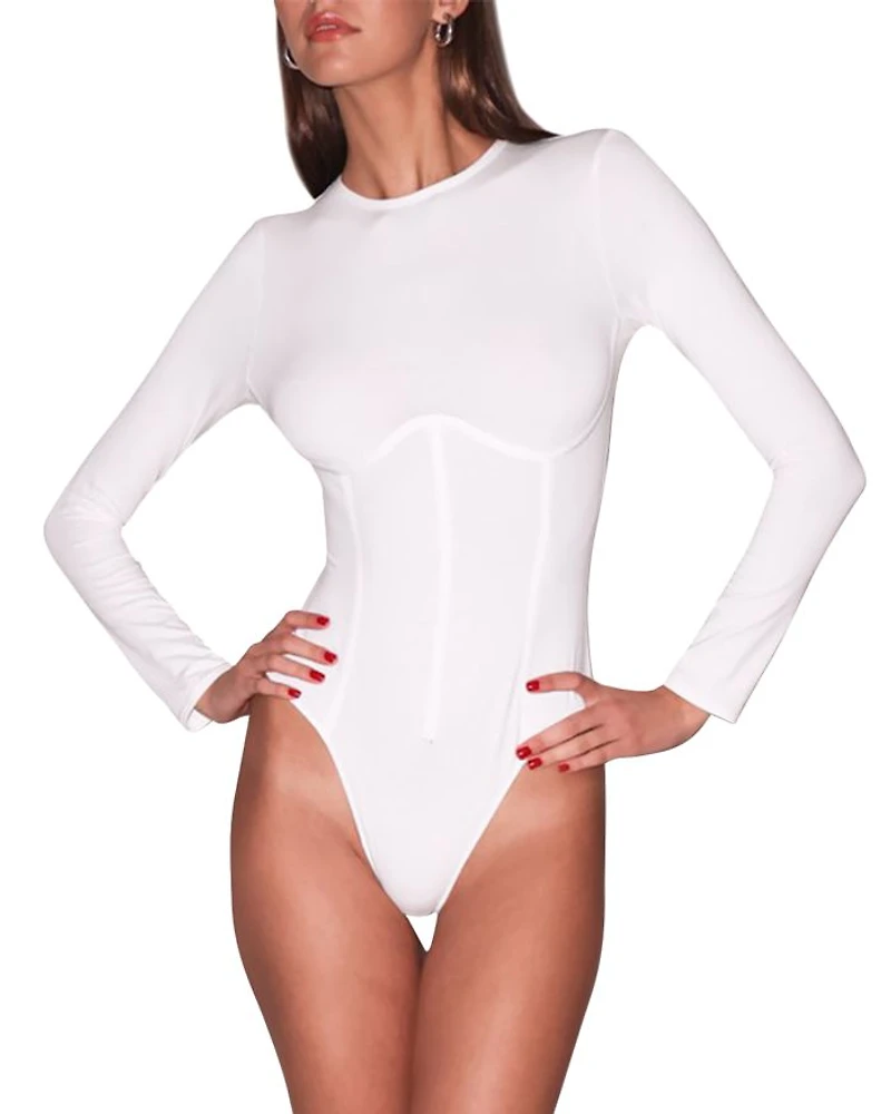 Long Sleeve Corset Bodysuit