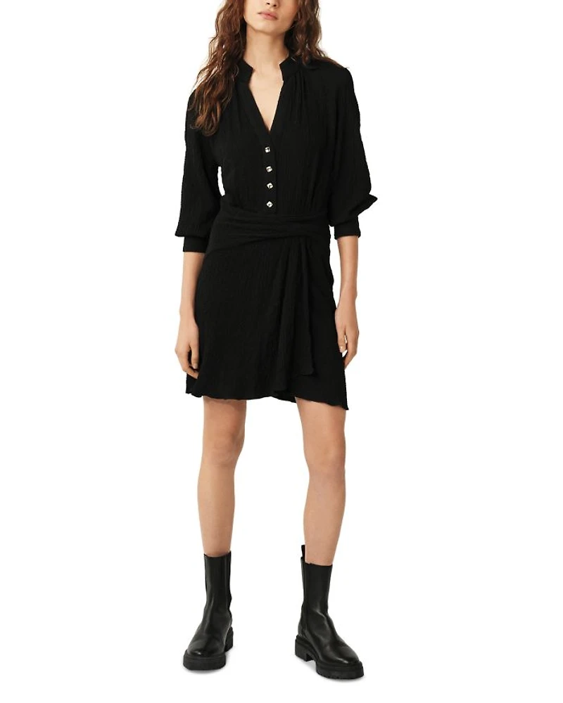 Takie Button Front Dress