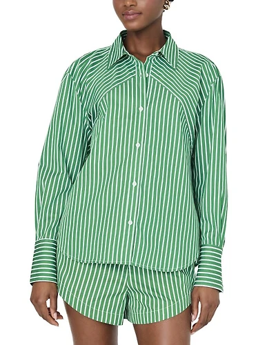 Alexis Diagonal Yoke Button Front Top