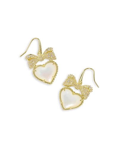 Kendra Scott Haisley Heart & Bow Drop Earrings