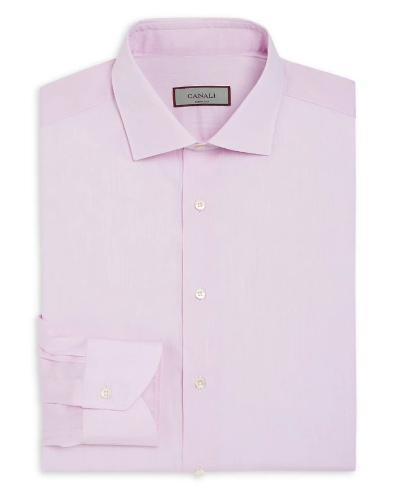 Microtextured Regular Fit Dress Shirt
