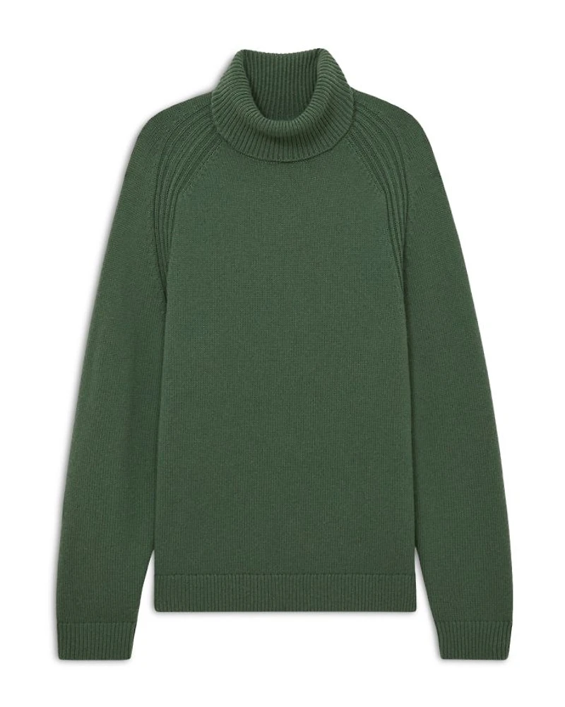 Stratus Wool & Nylon Seam Detail Regular Fit Turtleneck Sweater